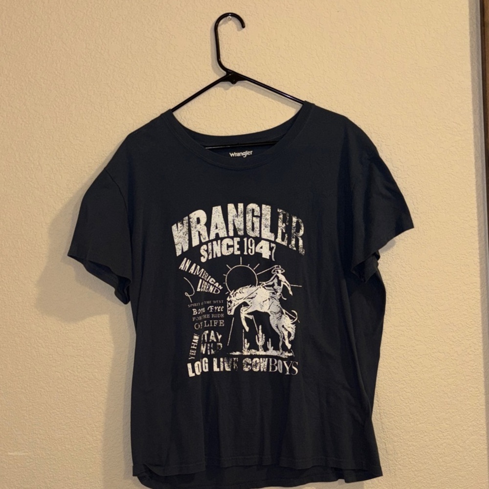 Navy Blue Women’s Wrangler Tee